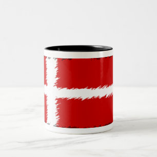 Flagge von Dänemark Zweifarbige Tasse