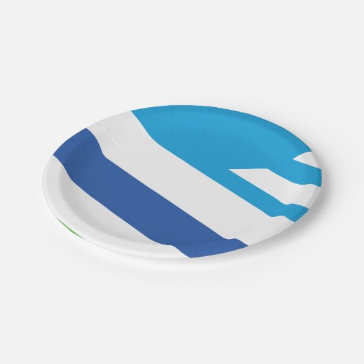 Flagge von Dayton, Ohio Pappteller (Schrägansicht)