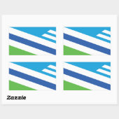 Flagge von Dayton, Ohio Rechteckiger Aufkleber (Blatt)