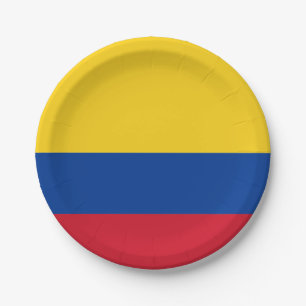 Flagge von De Kolumbien Kolumbien-Bandera Pappteller