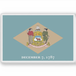 Flagge von Delaware Aufkleber