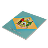 Flagge von Delaware Fliese (Seite)