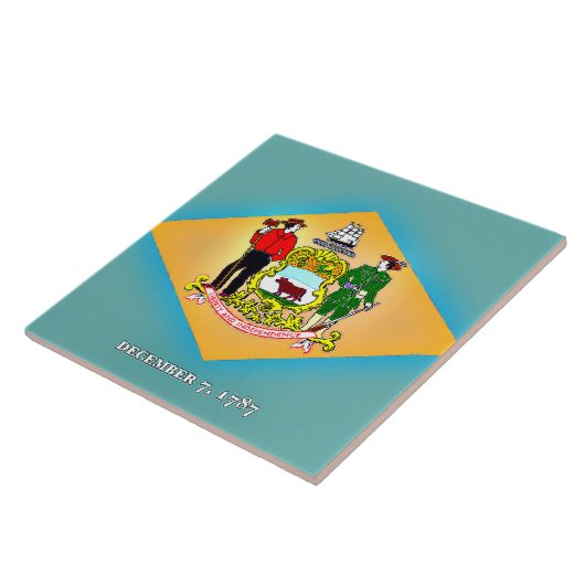 Flagge von Delaware Fliese (Seite)