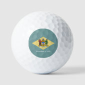 Flagge von Delaware Golfball (Vorderseite)