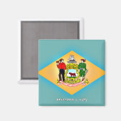 Flagge von Delaware Magnet (Vorderseite/Rückseite)