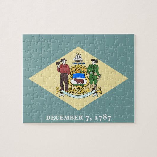 Flagge von Delaware Puzzle (Horizontal)