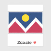 Flagge von Denver, Colorado Aufkleber (Blatt)