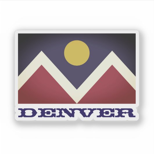 Flagge von Denver, Colorado Aufkleber (Vorderseite)
