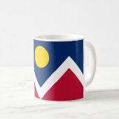 Flagge von Denver, Colorado Kaffeetasse (VorderseiteRechts)