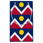 Flagge von Denver, Colorado Kleine Geschenktüte (Rückseite)