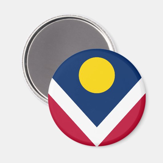 Flagge von Denver, Colorado Magnet (Vorderseite/Rückseite)