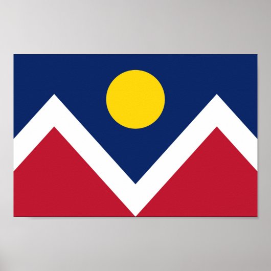 Flagge von Denver, Colorado Poster (Vorne)