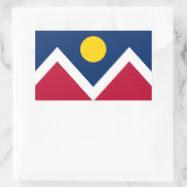 Flagge von Denver, Colorado Rechteckiger Aufkleber (Tasche)
