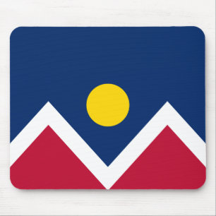 Flagge von Denver (Colorado, USA) Mousepad