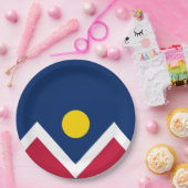 Flagge von Denver (Colorado, USA) Pappteller (Party)