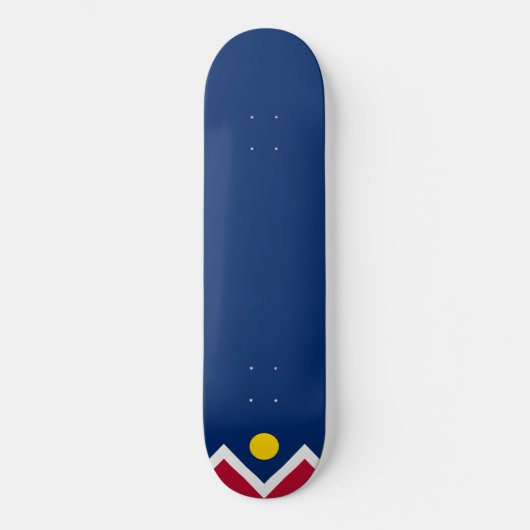 Flagge von Denver (Colorado, USA) Skateboard (Vorderseite)
