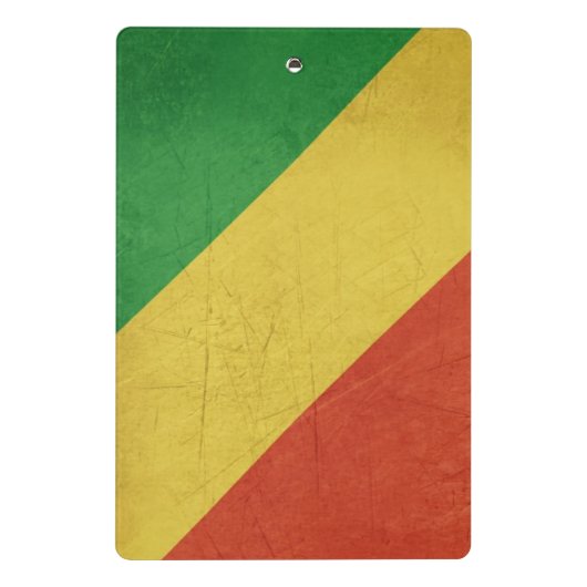 Flagge von der Republik Kongo Mini Klemmbrett (Rückseite)