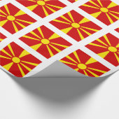 Flagge von der Republik Mazedonien Geschenkpapier (Ecke)