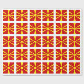 Flagge von der Republik Mazedonien Geschenkpapier (Flach)
