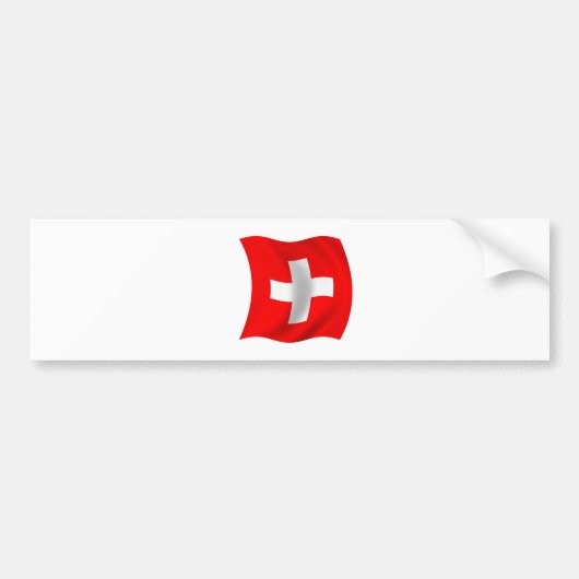 Flagge von der Schweiz Autoaufkleber (Vorne)