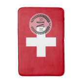 Flagge von der Schweiz Badematte (Vorderseite Vertikal)