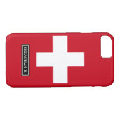 Flagge von der Schweiz Case-Mate iPhone Hülle (Rückseite (Horizontal))