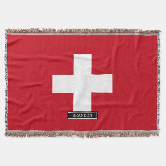 Flagge von der Schweiz Decke (Vorderseite)