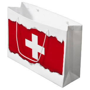 Flagge von der Schweiz Große Geschenktüte