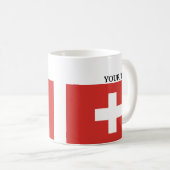 Flagge von der Schweiz Kaffeetasse (VorderseiteRechts)