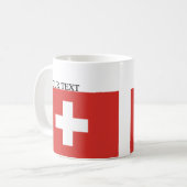 Flagge von der Schweiz Kaffeetasse (Vorderseite Links)
