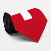 Flagge von der Schweiz Krawatte (Gerollt)