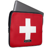 Flagge von der Schweiz Laptopschutzhülle (Vorne Rechts)