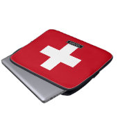Flagge von der Schweiz Laptopschutzhülle (Vorne Knopf)