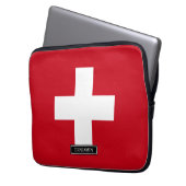 Flagge von der Schweiz Laptopschutzhülle (Vorderseite Links)