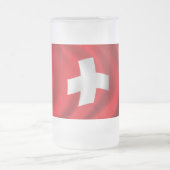 Flagge von der Schweiz Mattglas Bierglas (Mittel)