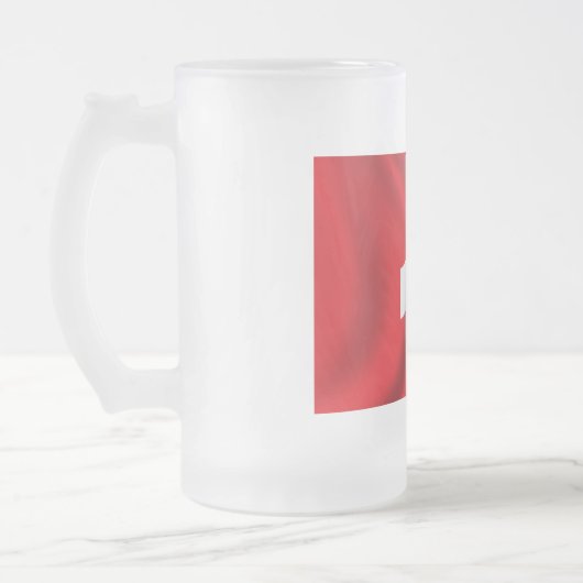 Flagge von der Schweiz Mattglas Bierglas (Links)
