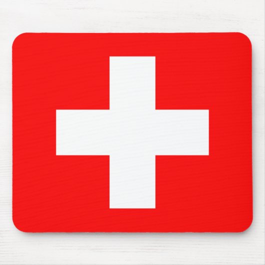 Flagge von der Schweiz Mousepad (Vorne)