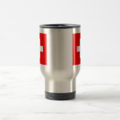 Flagge von der Schweiz Reisebecher (Mittel)