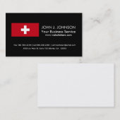 Flagge von der Schweiz Visitenkarte (Vorne/Hinten)