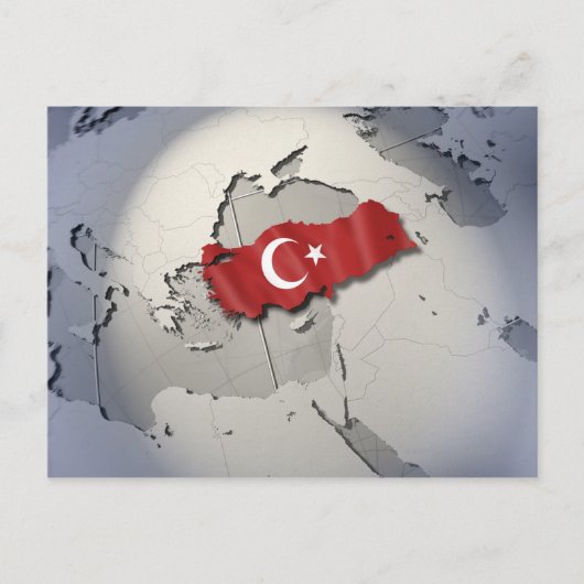 Flagge von der Türkei Postkarte (Vorderseite)