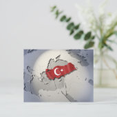 Flagge von der Türkei Postkarte (Stehend Vorderseite)