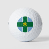Flagge von Derbyshire Golfball (Vorderseite)