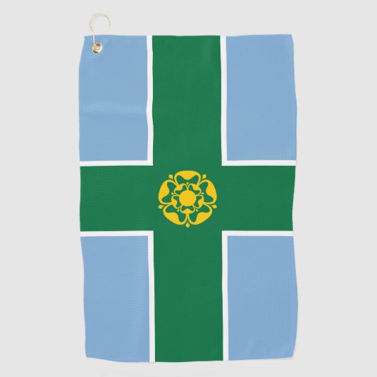Flagge von Derbyshire Golfhandtuch (Vorderseite)