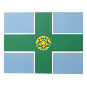 Flagge von Derbyshire (Grafschaft von England, Ver Notizblock