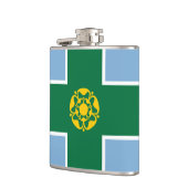 Flagge von Derbyshire Hip Flask Flachmann (Links)