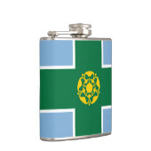 Flagge von Derbyshire Hip Flask Flachmann (Rechts)