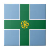 Flagge von Derbyshire (Landkreis von England, UK) Fliese (Vorderseite)
