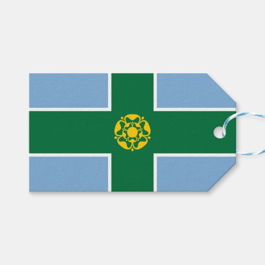 Flagge von Derbyshire (Landkreis von England, UK) Geschenkanhänger (Vorderseite (Horizontal))