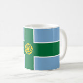 Flagge von Derbyshire (Landkreis von England, UK) Kaffeetasse (VorderseiteRechts)