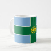 Flagge von Derbyshire (Landkreis von England, UK) Kaffeetasse (Vorderseite Links)